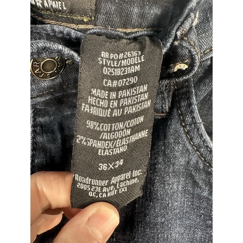Urban Star Premium Jeans Tall Mens 36x34 Dark Blue Straight Leg Stretch Denim